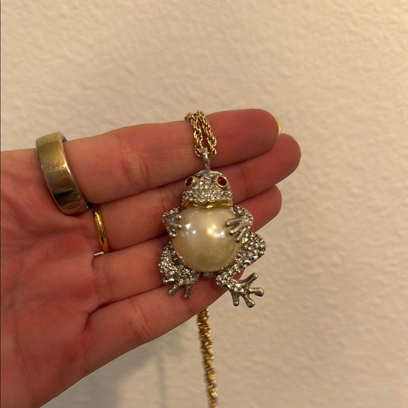 Chico's Gold and Silver Pearl Filigree Necklace - Picture 1 of 4